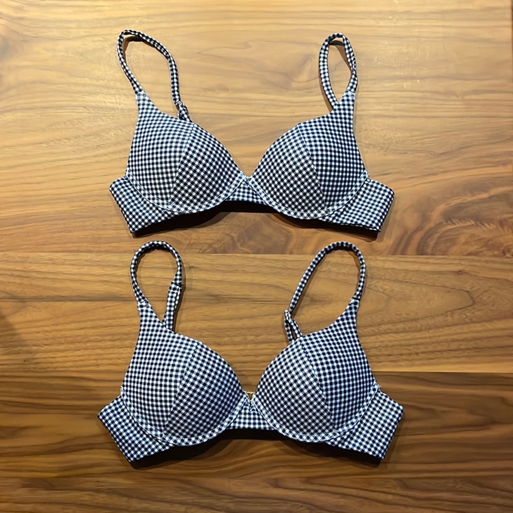 NWOT Kulani Kinis Gingham Bikini Top